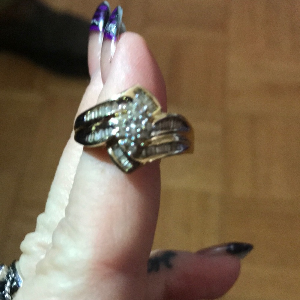 Diamond and gold ring.